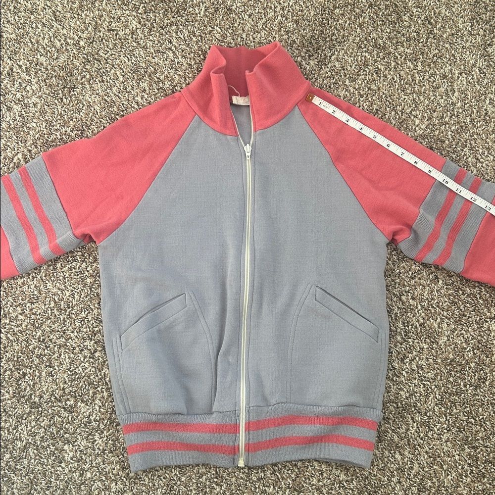 Vintage 80s Protour Gray Track Varsity Sweatshirt Jacket - Picture 10 of 10